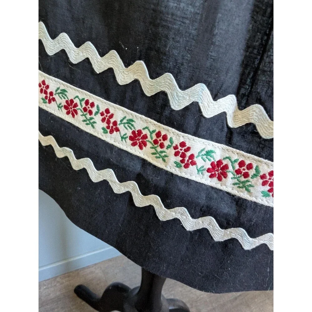Vintage 50s 60s Half Apron, Holiday Christmas Apron